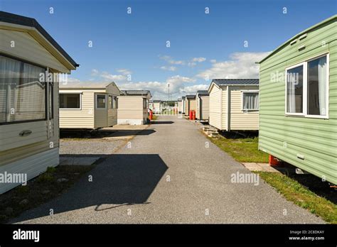 Porthcawl Wales July 2020 Rows Of Caravans At The Trecco Bay Caravan Site In South Wales