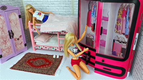 Barbie Doll Bunk Bed Bedroom House Toy Play Dolls Youtube