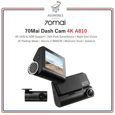 Terbaru 70mai Dash Cam 4K A810 Sony Starvis 2 IMX678 Support Dual