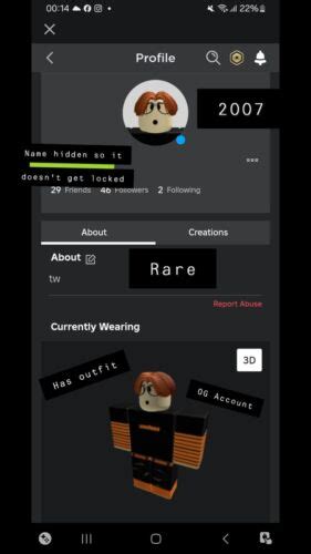 Old Roblox Account 2007 Og Rare Unverified Ebay