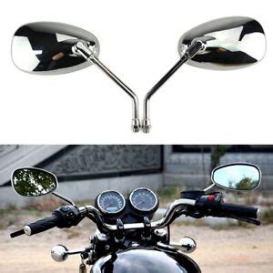 Motorcycle 10mm Chrome Rear View Side Mirrors For Honda Shadow 750