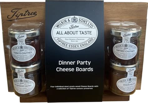 Tiptree Dinner Party Cheese Board Includes 4 Acacia Wood Cheese