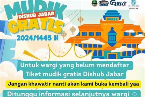 Ini Cara Pendaftaran Online Offline Mudik Gratis Dari Dishub Jabar