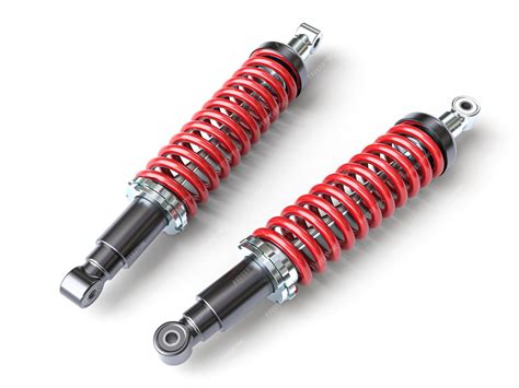 Premium Photo Red Car Shock Absorbers On The White Background 3d Render