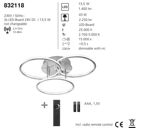 Paul Neuhaus Led Ceiling Light Instruction Manual