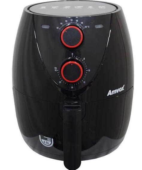 Fritadeira Elétrica Sem Óleo 4 5L Amvox Airfryer ARF 1205 preto