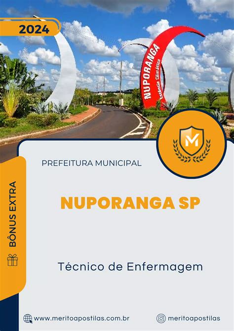 Apostila Técnico de Enfermagem Prefeitura de Nuporanga SP 2024 Mérito