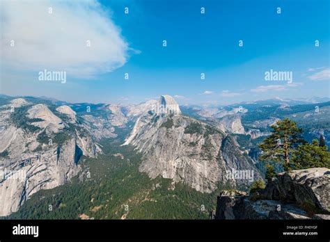 View from Glacier Point to the Yosemite Valley with Half Dome, Yosemite ...