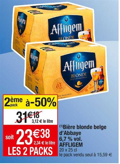 Promo Bière Blonde Belge D abbaye 6 7 Vol Affligem chez Cora