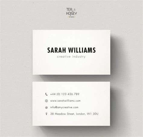 Black and White Minimalistic Business Cards Personalised Card - Etsy ...