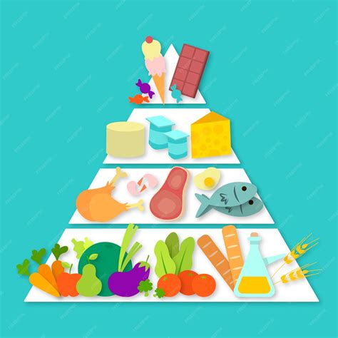 Free Vector Food Pyramid Nutrition Concept