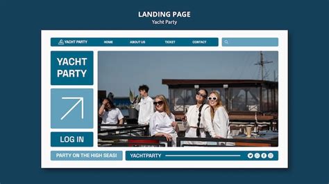 Landingpage Vorlage für luxuriöse Yachtpartys Kostenlose PSD Datei