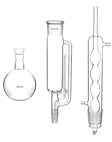 QWORK Soxhlet Extraction Apparatus Extractor 500 Ml Borosilicate Glass