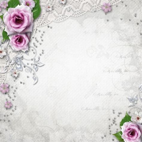 Lavender Lace Background Wedding Wedding Invitation Border Tarjetas