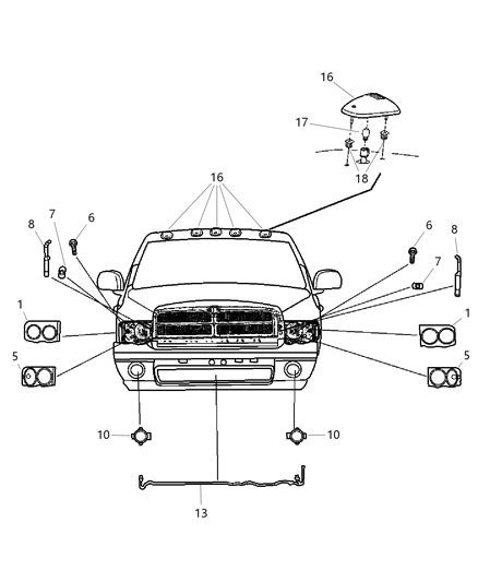 Lamps Front 2004 Dodge Ram 1500