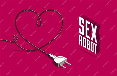 Premium Vector Sex Robot Vector Concept Poster With Plug In A Shape