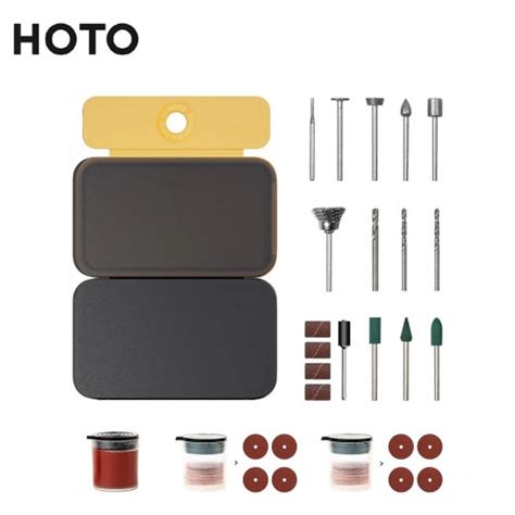 Buy Hoto Rotary Tool Accessories Kit Black توصيل