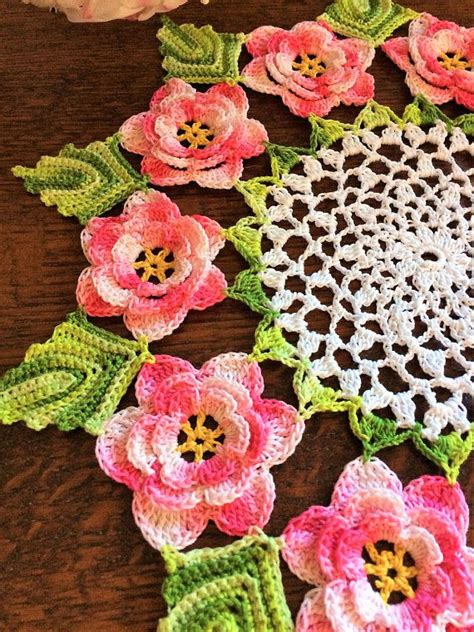 Crochet Doily Made To Order Crochet Flower Doily Rose Etsy Crochet Flowers Crochet Doilies