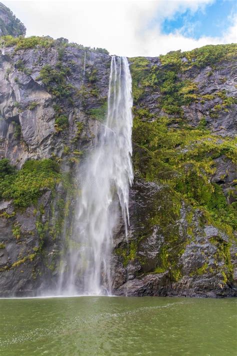 Photograph Of Water Falls After Heavy Rain In Milford Sound On The