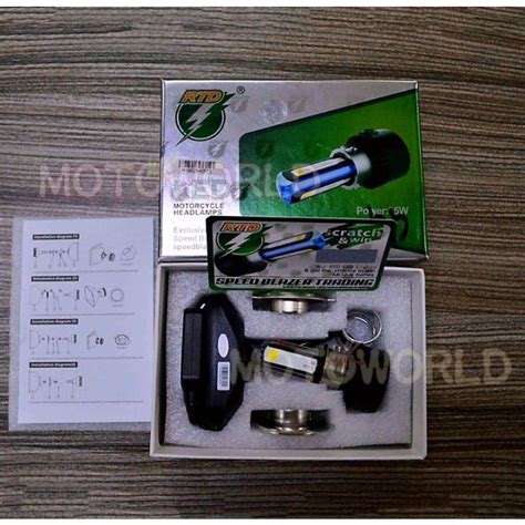 ORIGINAL RTD LED MOTORCYCLE HEADLIGHT MO2X With RGB BLUETOOTH Moto