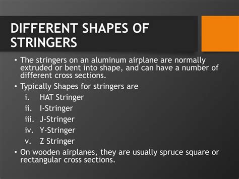 Skin stringers-in-an-aircraft