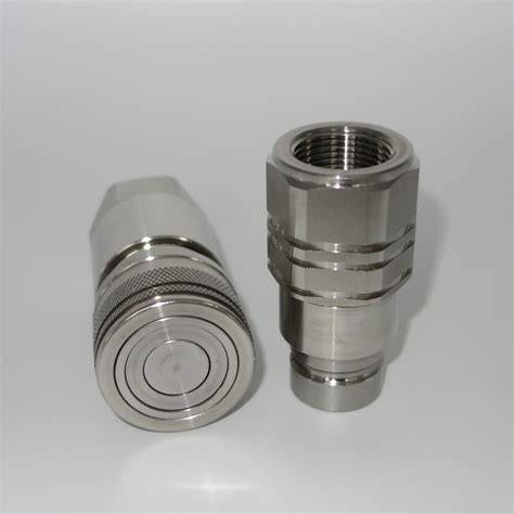 Naiwo Hydraulic Water Quick Coupler Stainless Steel Flat Bottom