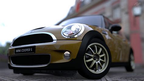 Brown Mini Cooper 5 on gray concrete pavement HD wallpaper | Wallpaper ...