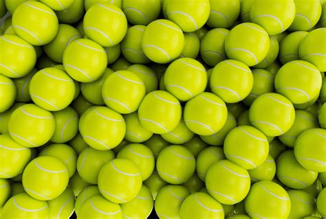 3d Illustration Rendering Minimal Tennis Balls Pile Background