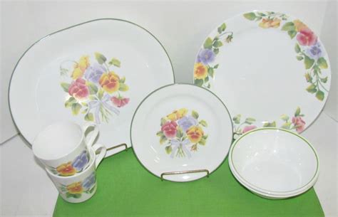 Vintage Corelle Pansy Dinnerware Summer Blush Etsy