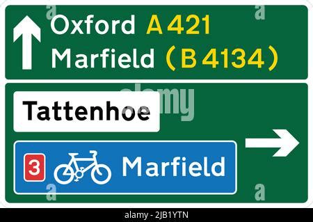 Wasp Green Cornford StackType Advance Direction Signs Road Signs In