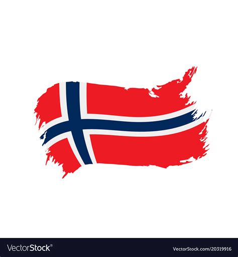 Norway flag Royalty Free Vector Image - VectorStock