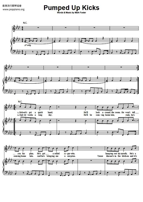 Foster The People Pumped Up Kicks Sheet Music Pdf Free Score Download ★