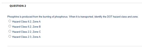 Solved Question 2 Phosphine Is Produced From The Burning Of