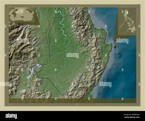 Isabela, province of Philippines. Elevation map colored in wiki style ...