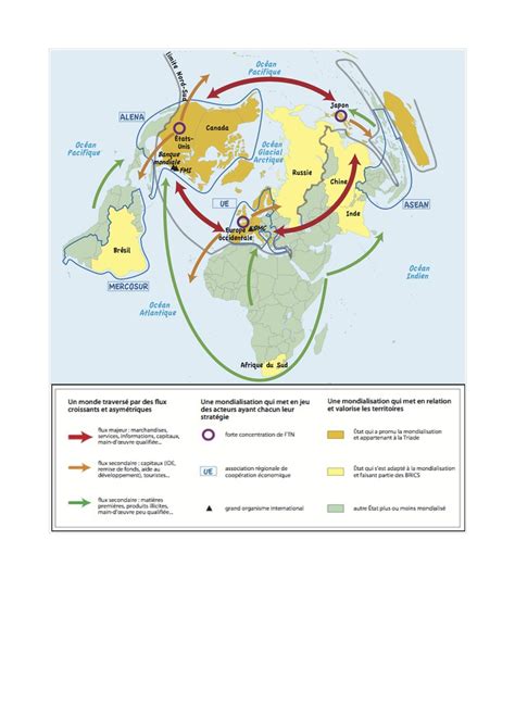 Carte Pole Et Flux De La Mondialisation Carte De La Norvege