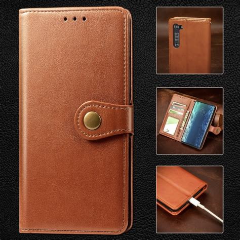 Capa De Celular De Couro Para Motorola Edge Marrom