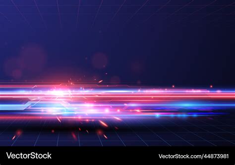 Abstract red and blue lights speed background Vector Image