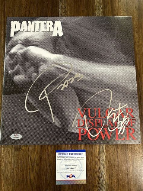 ‘pantera Signed ‘vulgar Display Of Power Vinyl Album Phil Anselmo