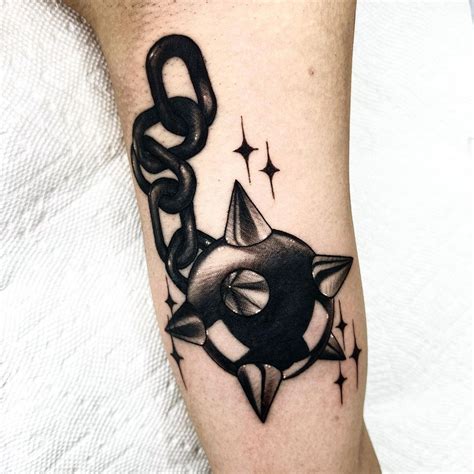 Spike ball and chain tattoo – Artofit