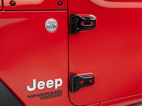 RedRock Jeep Wrangler Exterior Door Hinge Covers Black J132166 JL 18