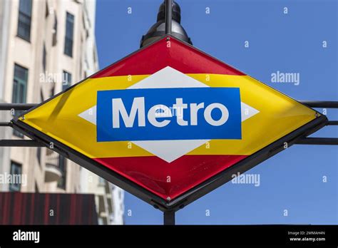 Metro, Sign, Metro station, Station, Madrid, Capital, Spain Stock Photo ...