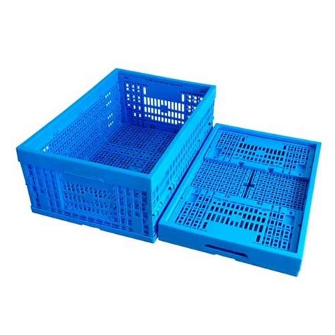 Blue Vegetable Plastic Crate Outer Dimension Lxwxh X X Mm