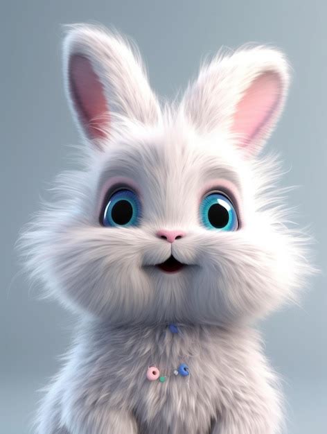 Premium Ai Image A Bunny With Blue Eyes And A Bow Tie