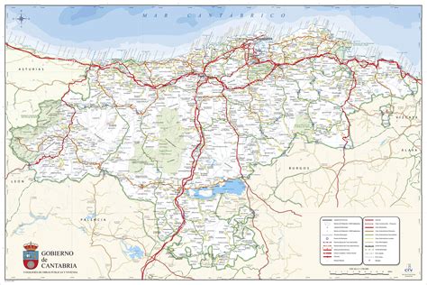 Mapa de Cantabria Tamaño completo