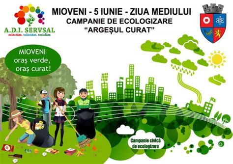 Acțiune de ecologizare la Mioveni de Ziua Mediului Voluntarii sunt