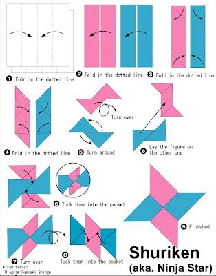 iRandomness: Shuriken Origami Folding Instructions