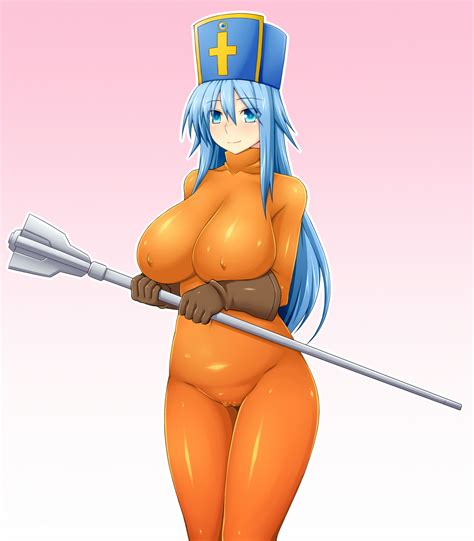 Rule 34 Blue Eyes Blue Hair Bodysuit Cameltoe Clothing Dragon Quest