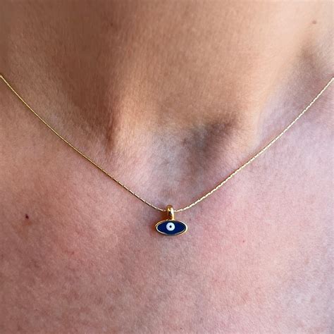 Evil Eye Necklace Blue Evil Eye Necklace Evil Eye Choker Protection Necklace Blue Eye Charm