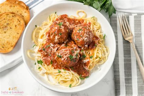 Homemade Spaghetti and Meatballs - Tastes of Homemade