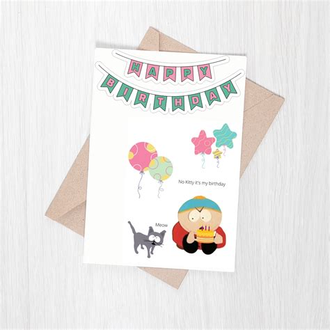 South Park Original Birthday Card Instant Download Birthday - Etsy